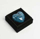 Blue Cloud Aluminium Heart With Box & Stand