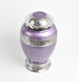 Purple & Silver Aluminium Dove Cremation Urn