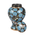 Blue Butterfly Design Hand Painted Medium Size Urn