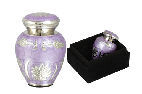 Purple Flower Mini Keepsake Urn