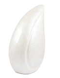 Small Pearl White Teardrop Urn