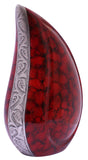 red clouded teardrop, Funeral memorial remembrance human ashes container mini adult child pet ashes urn teardrop brass large medium small urn