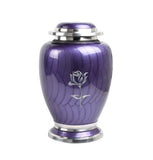 Purple and Silver Rose Urn