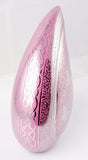large pink butterfly teardrop cremation urn for ashes adult ashes urn, ashes container, container for human ashes, ashes jar 