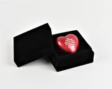 Red Aluminium Heart Keepsake With Box & Stand