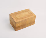 Large Carved Wood Biodegradable Casket