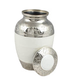 engraved urn, fully personalised urn, personalised urn, white urn, medium urn, white medium urn, pet urn, child urn, baby urn, infant urn, White Cat Cremation Urn For Ashes Pet Memorial Urn