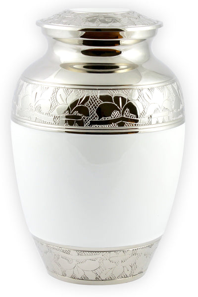 white urn, medium urn, white medium urn, pet urn, child urn, baby urn, infant urn, White Cat Cremation Urn For Ashes Pet Memorial Urn