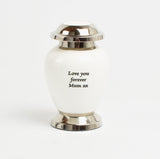 Silver Rose On White Keepsake Keepsake