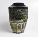 Train Design Iron Metal Cremation Urns With Free Ashes Bag