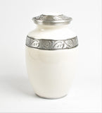 Solid White 8" Medium Cremation Urn