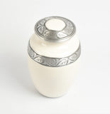 Solid White 8" Medium Cremation Urn