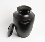 Large Elegant Black Testi Urn