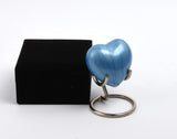 Blue Aluminium Heart With Box & Stand