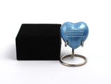 Blue Aluminium Heart With Box & Stand