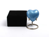 Blue Aluminium Heart With Box & Stand