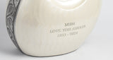 Forever in My Heart White Teardrop Urn