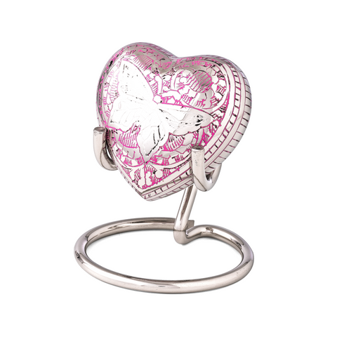 New Design Butterfly On Pink Heart Keepsake