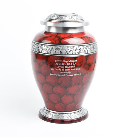 Red Cloud Dove Shape Aluminium Cremation Urn