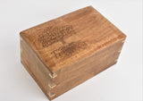 Extra Large Double Capacity Solid Wood Tree Of Life Casket