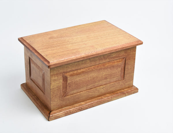 Large Solid Wood Casket Urn