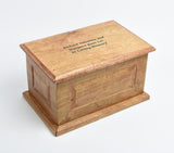 Large Solid Wood Casket Urn