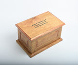 Large Solid Wood Casket Urn