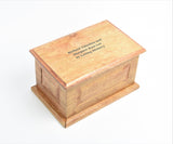 Large Solid Wood Casket Urn