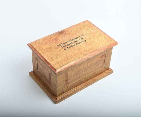 Adult Wood Ashes Casket Decorative Grooves