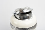 White with sliver band and angel wings