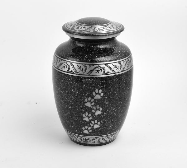 Black 6" Small Pet Ashes Urn Fully Personalised