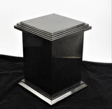 Black Granite Stone Marble Tall Casket Urn