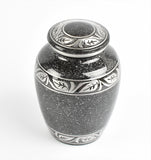 Grey And Silver Small/Medium Cremation Aluminium Urn