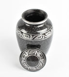 Grey And Silver Small/Medium Cremation Aluminium Urn