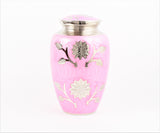 pink sunflower adult cremation ashes urn, funeral memorial, large urn, metal urn, brass urn, adult urn