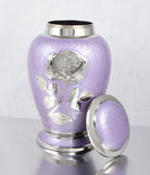 Purple Rose Flower Cremation Urn Dove Design