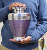 Purple Milano Aluminium Cremation Urn