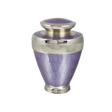 Purple And Silver Milano Style Cremation Urn