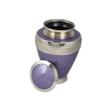 Purple And Silver Milano Style Cremation Urn