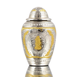 Gold & Silver Engraved Mini Keepsake Urn