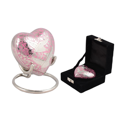 Pink Going Home Heart Keepsake