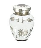 White Flower Mini Keepsake Urn