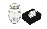 White Flower Mini Keepsake Urn