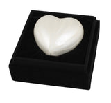 Pearl White Keepsake Heart With Box & Stand