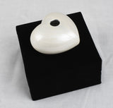 Pearl White Keepsake Heart With Box & Stand