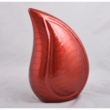 Red Teardrop Cremation Urn