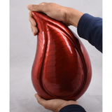 Red Teardrop Cremation Urn