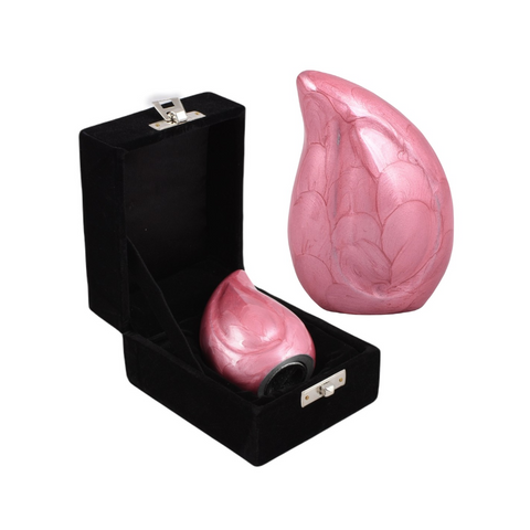 Pink Teardrop Keepsake Urn