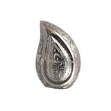 Black and Silver Teardrop Keepsake Urn