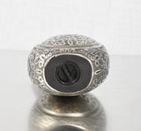 Black and Silver Small 8 Inches Teardrop Urn